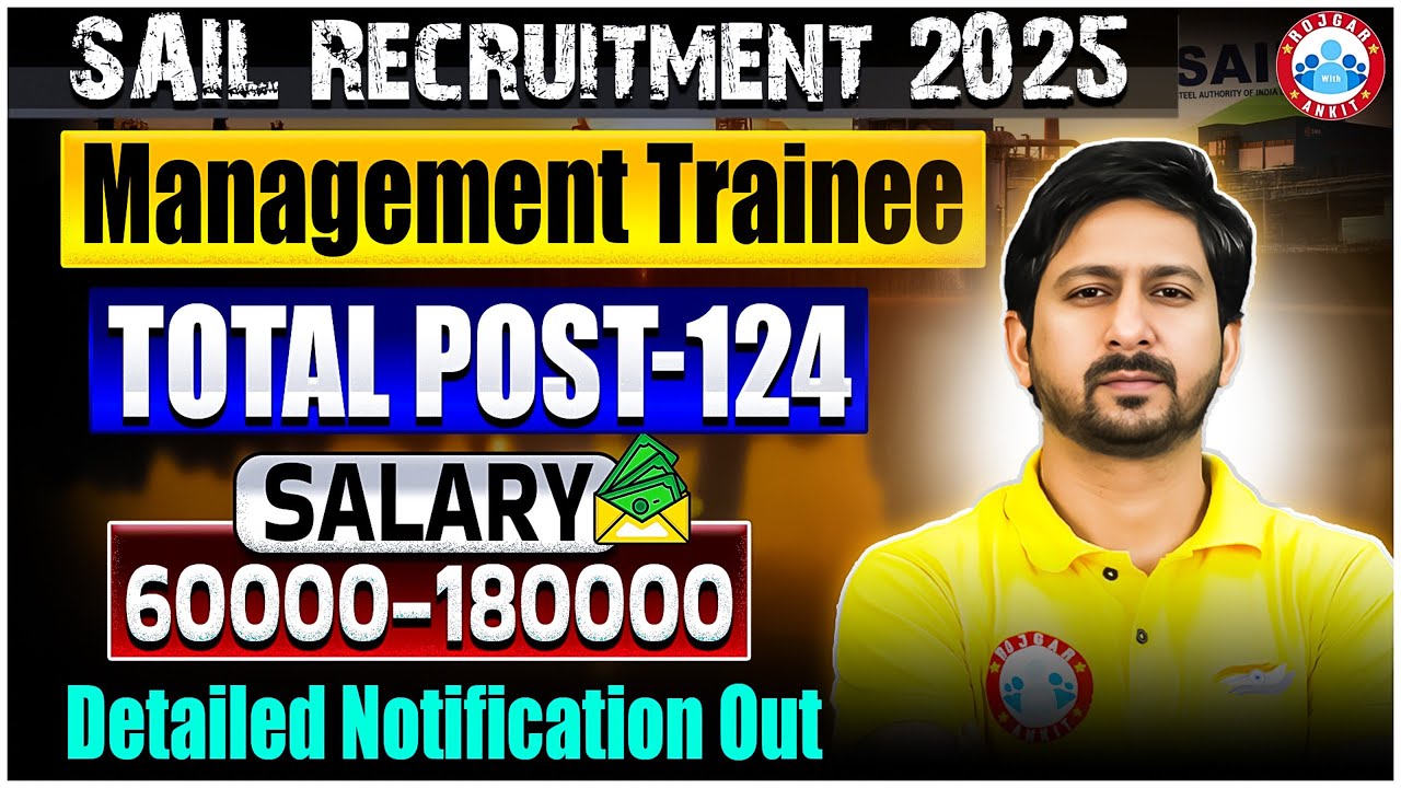 SAIL MT Recruitment 2025 | Sail Notification 2025 Out | SAIL Vacancy, Syllabus, Exam Pattern