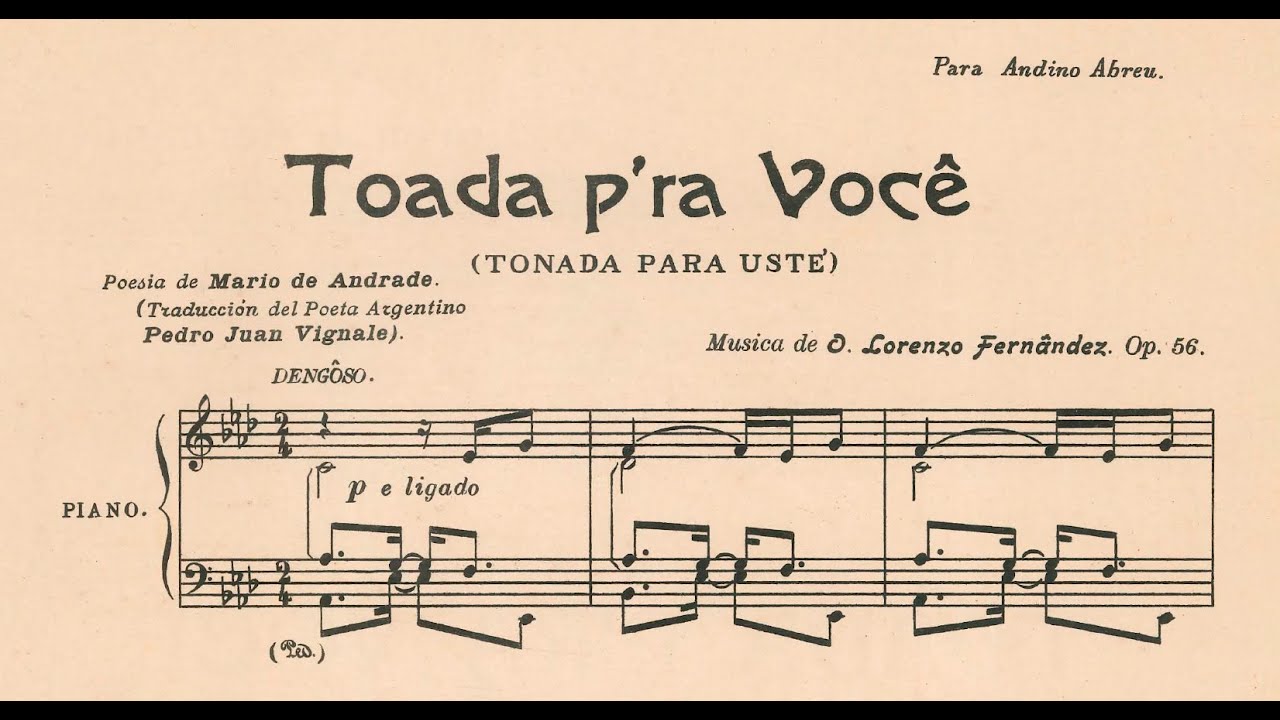 Lorenzo Fernandez - Toada pra voc&ecirc; (Lenine Santos, tenor; Achille Picchi, piano)