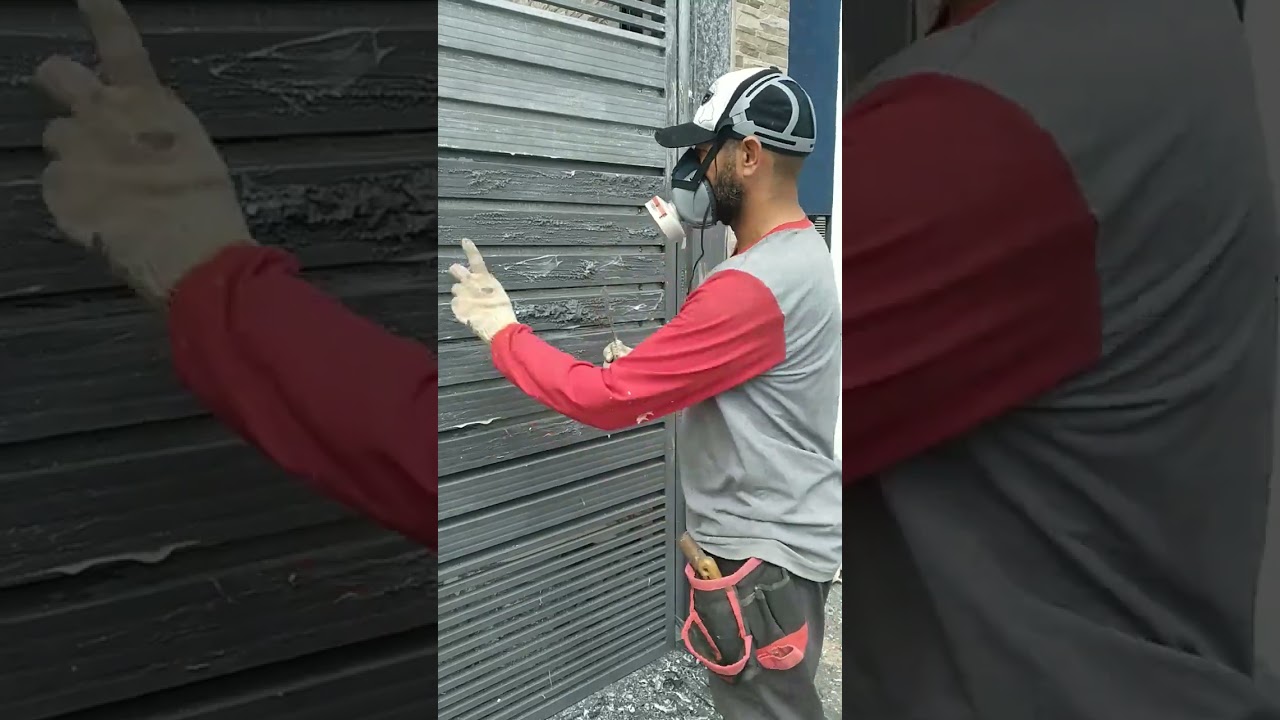 Removendo tinta  do port&atilde;o  com removedor f&aacute;cil e R&aacute;pido #pintura #constru&ccedil;&atilde;o