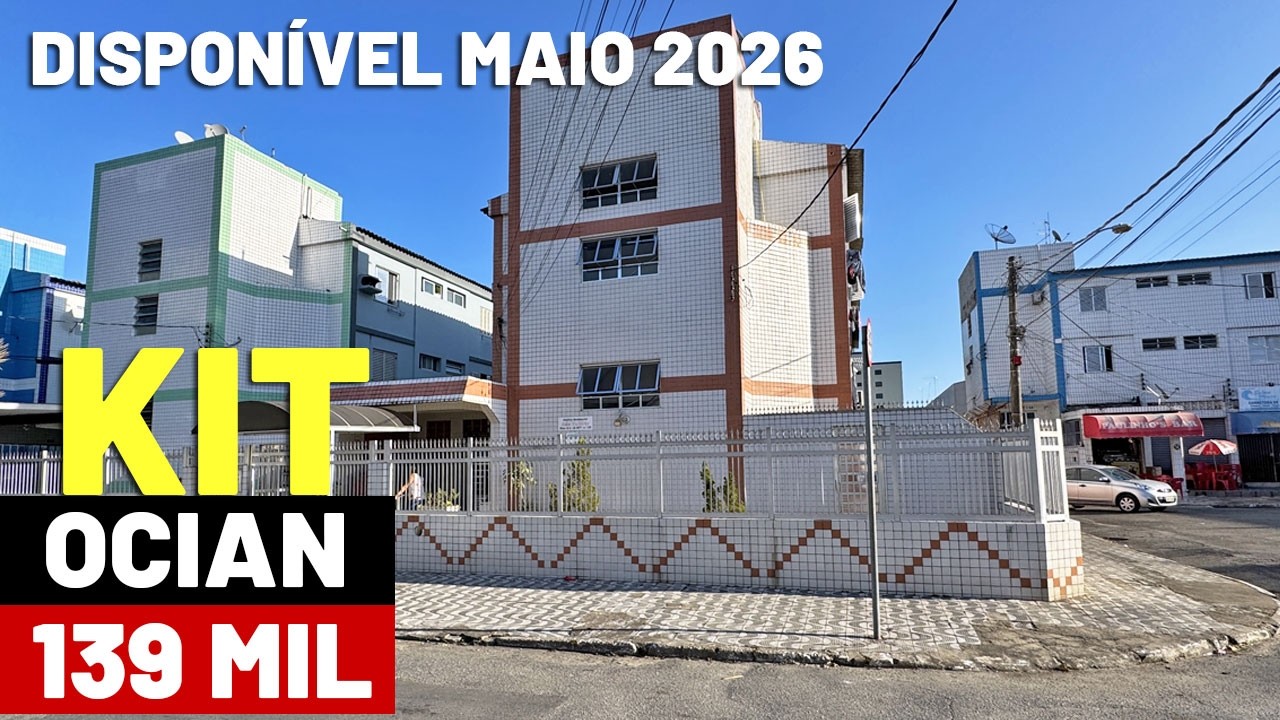 DSL174 🏝️ Kitnet à venda na Ocian em Praia Grande SP. @Michel Corretor de Imóveis