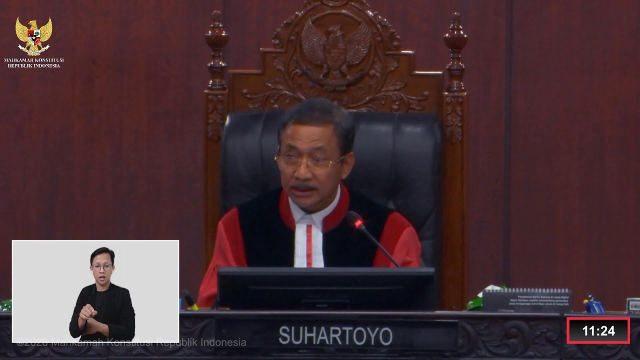 Sidang Pengucapan Putusan/Ketetapan. Senin, 2 Maret 2026.