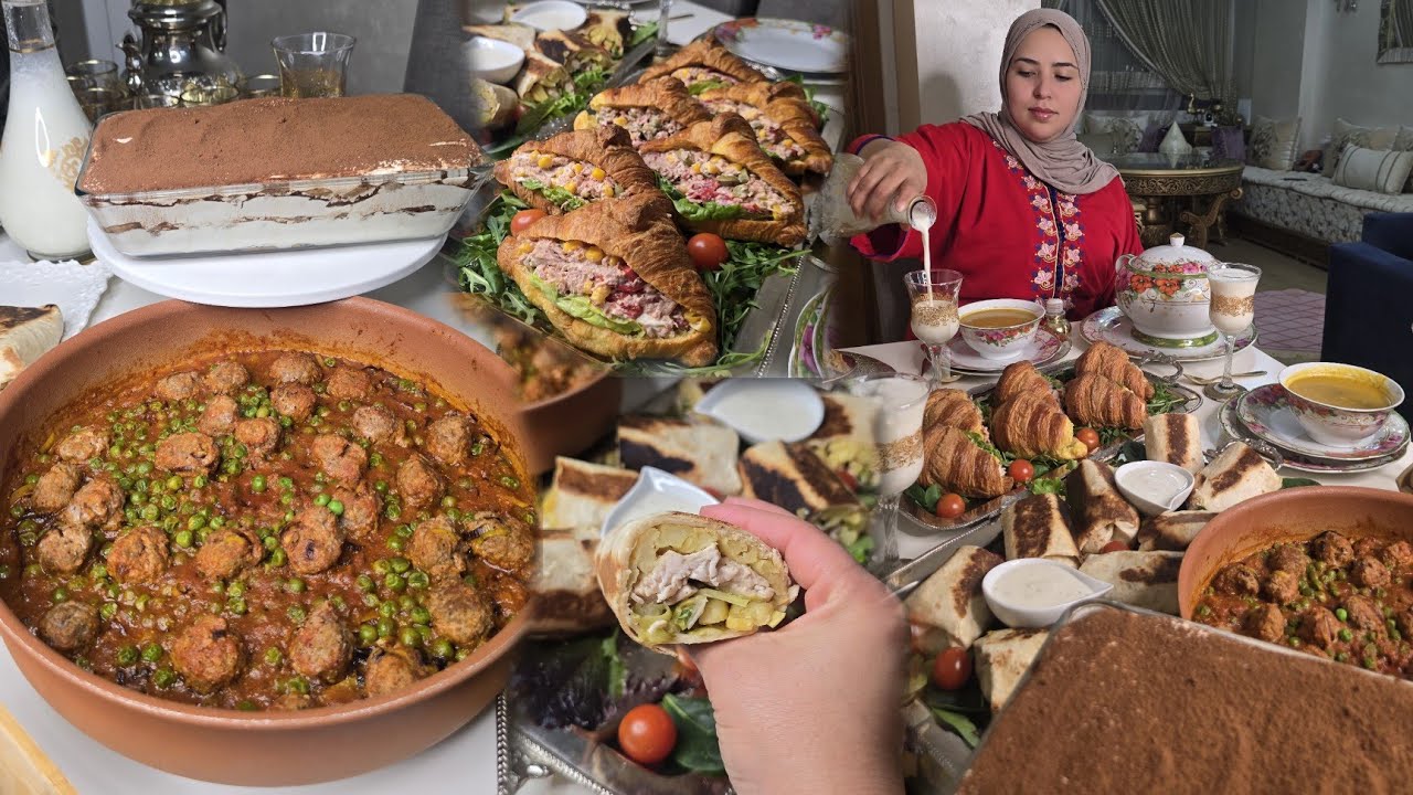فطور اليوم سريع ومتكامل👌بشهيوات جد إقتصادية كرواسون بالطون رولي الدجاج تيراميسو ومقيلة معلكة😋