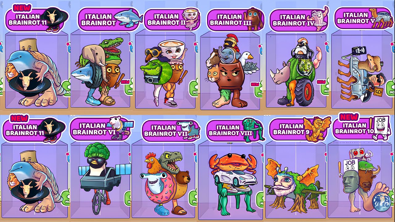 ALL 11 Brainrot Bosses in Order!!! From Brainrot 11 to Brainrot 1 | Merge Fellas