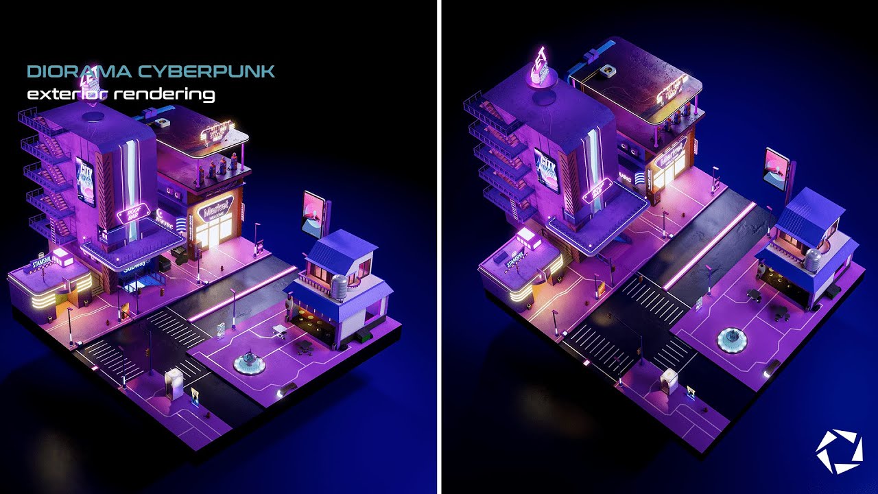 🎴 TUTORIAL: DIORAMA ESTILO CYBERPUNK