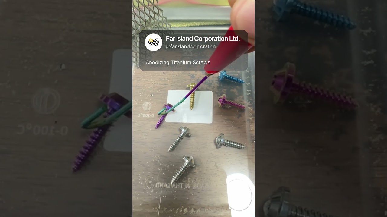 Anodizing Titanium: A Spectrum of Colors Through Science! 🌈 #Screw #Anodizing #Engineering