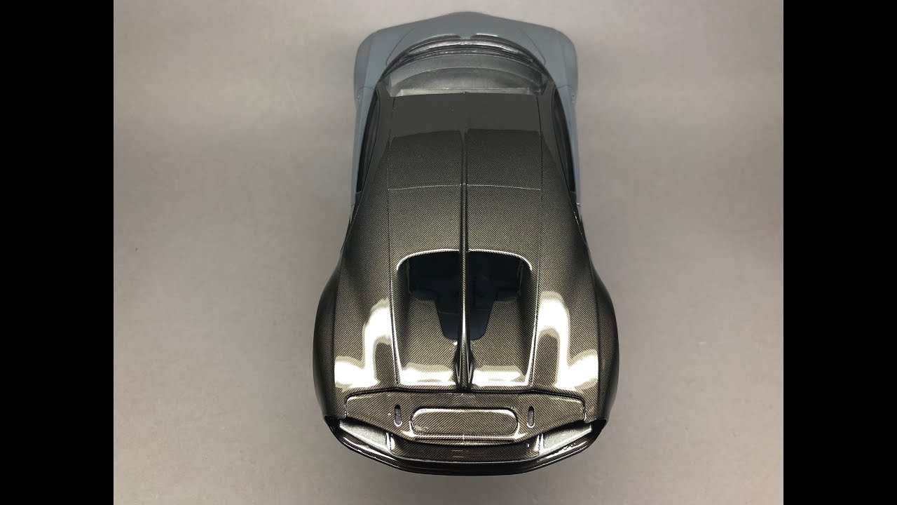 Alpha Model: Bugatti Chiron Decal template making and  Carbon Fiber Decal Application Time Lapse