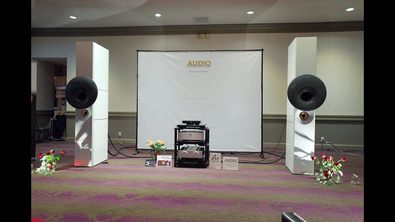 Audio Federation (Acapella horn speakers, Audio Note, HRS) at Capital Audiofest 2019