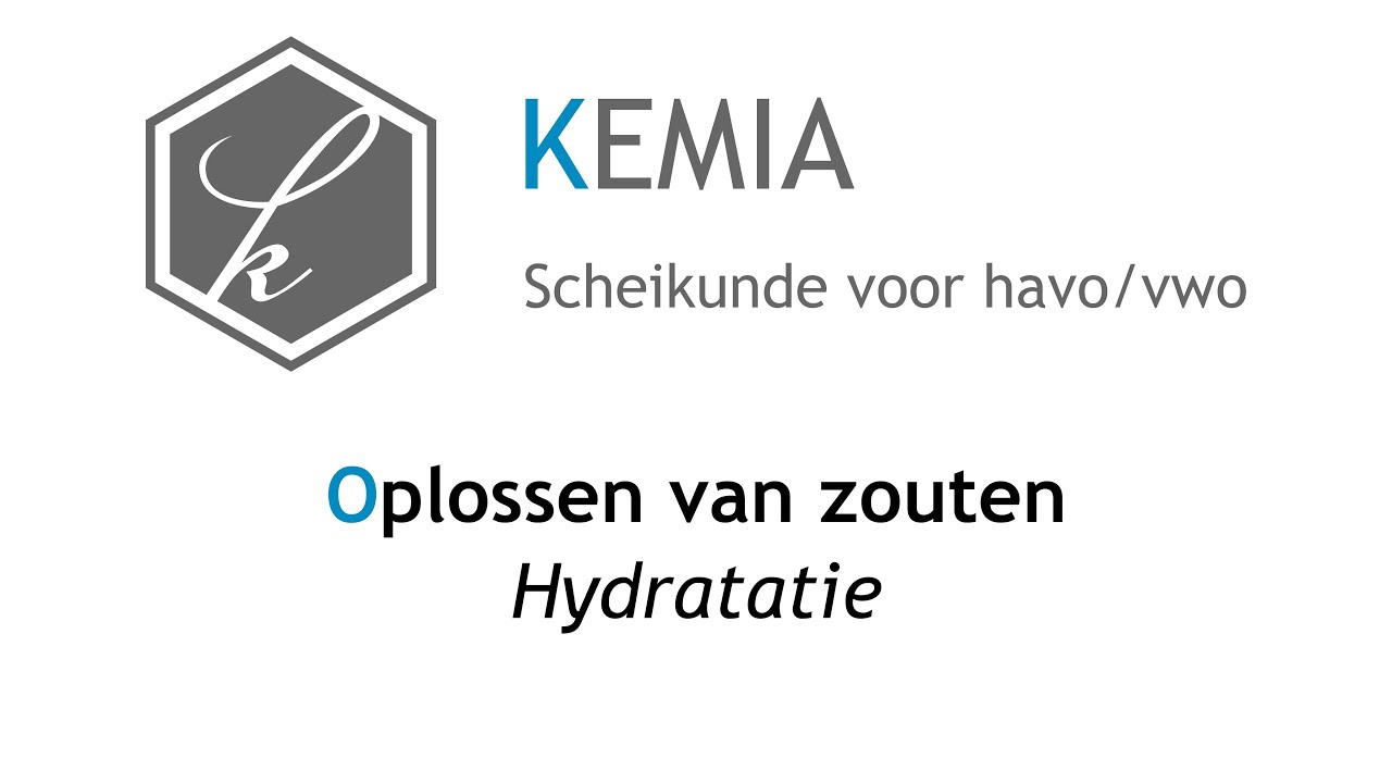 Oplossen van zouten: Hydratatie
