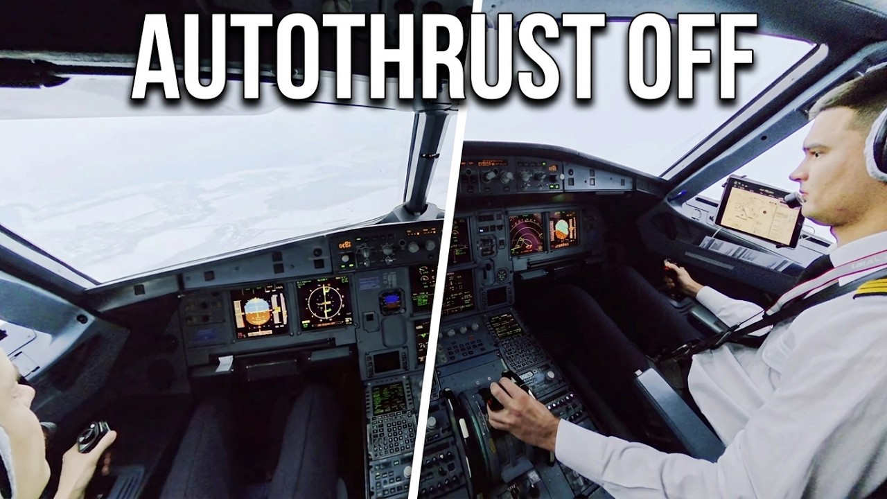 A321 Cockpit Landing: Autothrust OFF Approach into Moscow | Pilot POV
