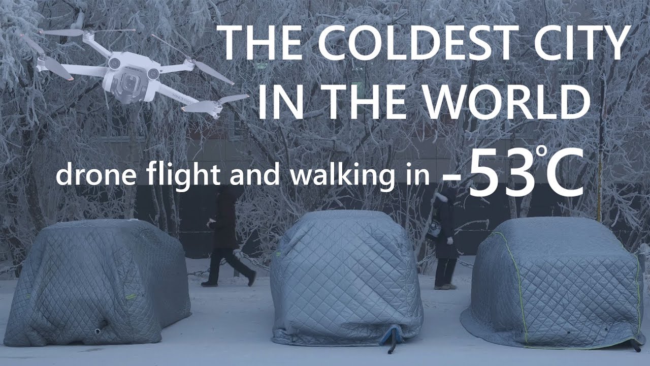 YAKUTSK - THE COLDEST CITY IN THE WORLD IN -53C | ЯКУТСК ЗИМОЙ | DRONE FLIGHT ✈️ IN -53 |