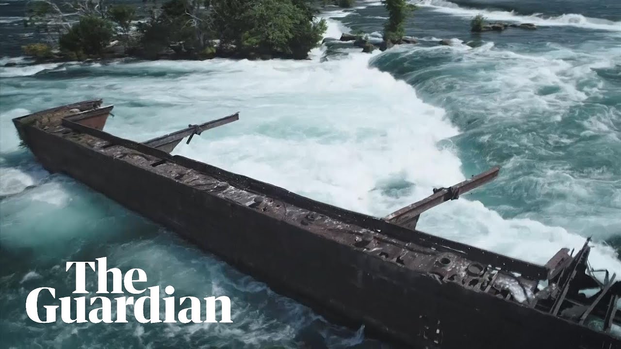 100-year-old barge stuck above Niagara Falls shifts