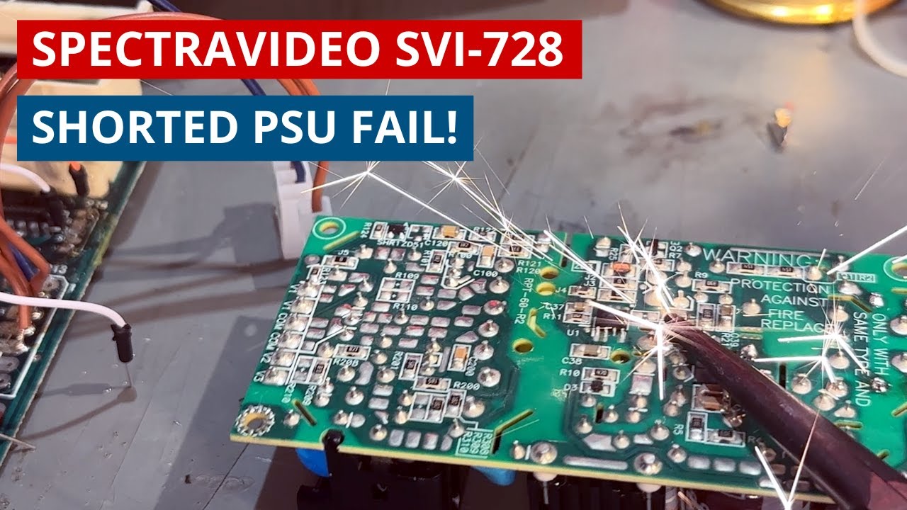 The trashed Spectravideo SVI-728 repair - Part 2 - I blew up a power supply!