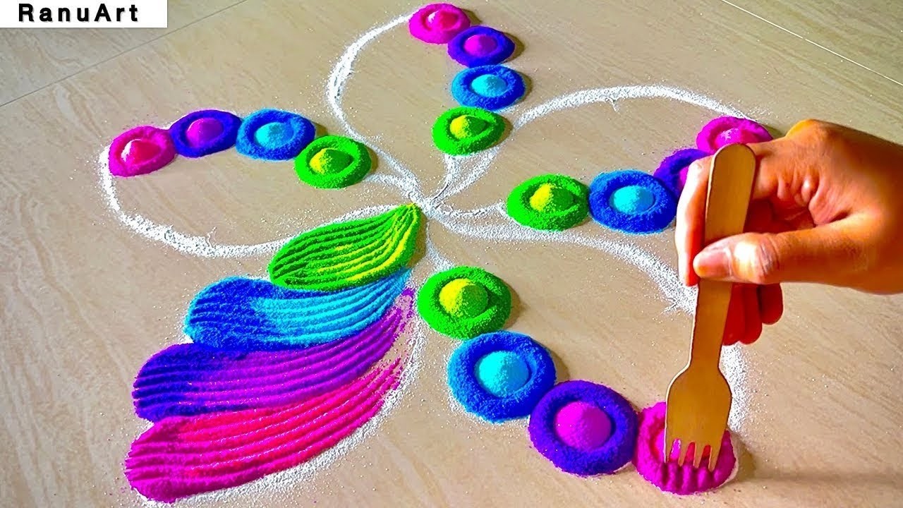 Easy & Beautiful Rangoli Design for Home 🪔 | Simple Rangoli for Beginners ✨Ranu Art