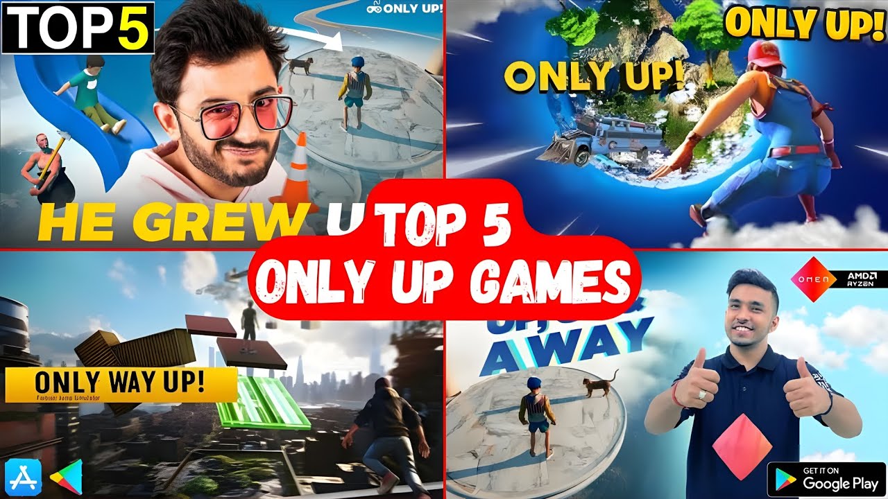 TOP 5 ONLY UP GAMES FOR ANDROID | ONLY UP GAMEPLAY | THE CLIMB BEGINS | I Plays Only Up Game #viral