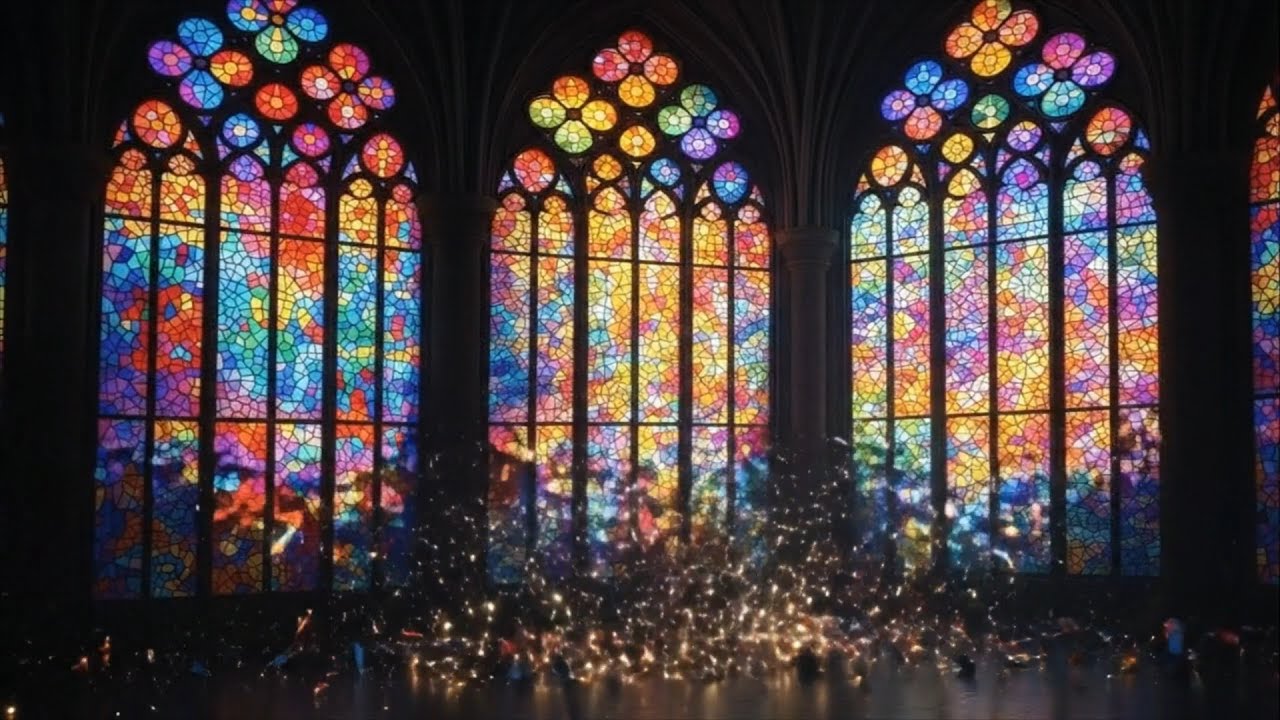 ステンドグラスに光が生まれるASMR（1月～6月）Stained Glass Light Creation ASMR– January to June