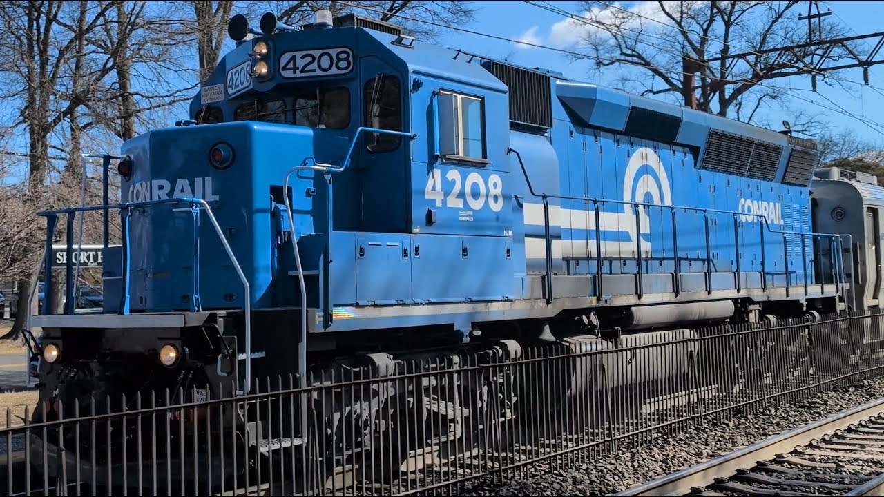 Railfanning NJ Transit at Short Hills 2-26-25: 4208 Conrail Heritage Unit, test train, 4120 & more!