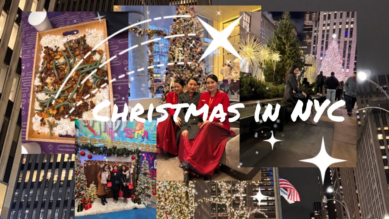 Christmas in NYC 🎄 | Rockefeller Center Lights | Cozy Mini Vlog