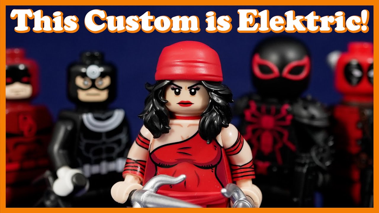 Эта фирменная минифигурка Электры Lego Marvel просто потрясающая!