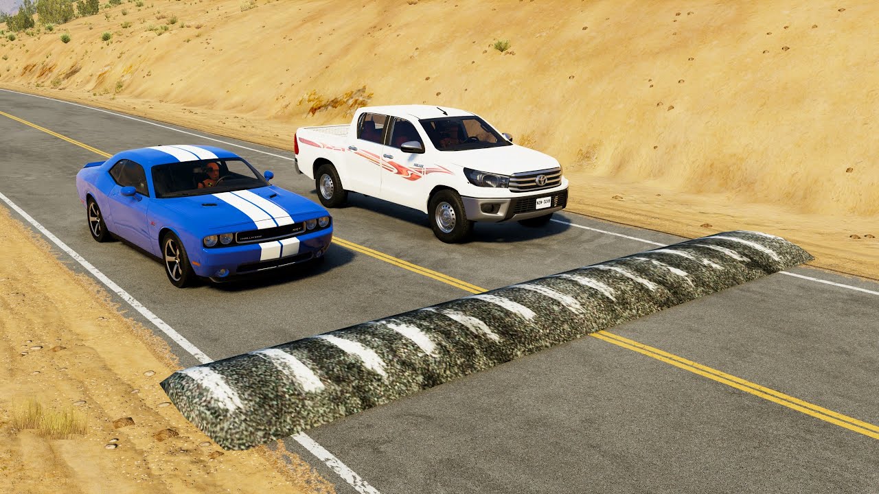 محاكي الحوادث BeamNG.drive | السرعة فوق المطبات 🚗💨 (92#)