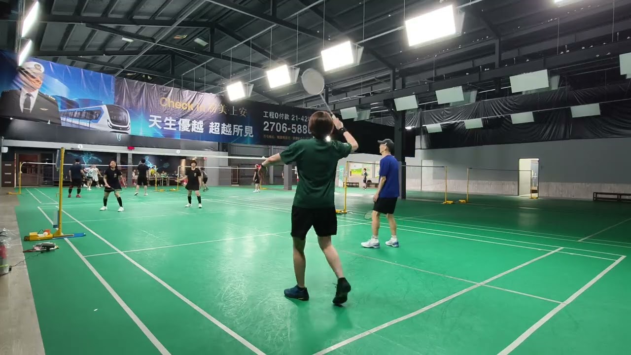 1/15 Game 2 蕙君張信 21 : 14 強哥如蓉 #雙打 #福雅羽球會館4號場地 #badminton 