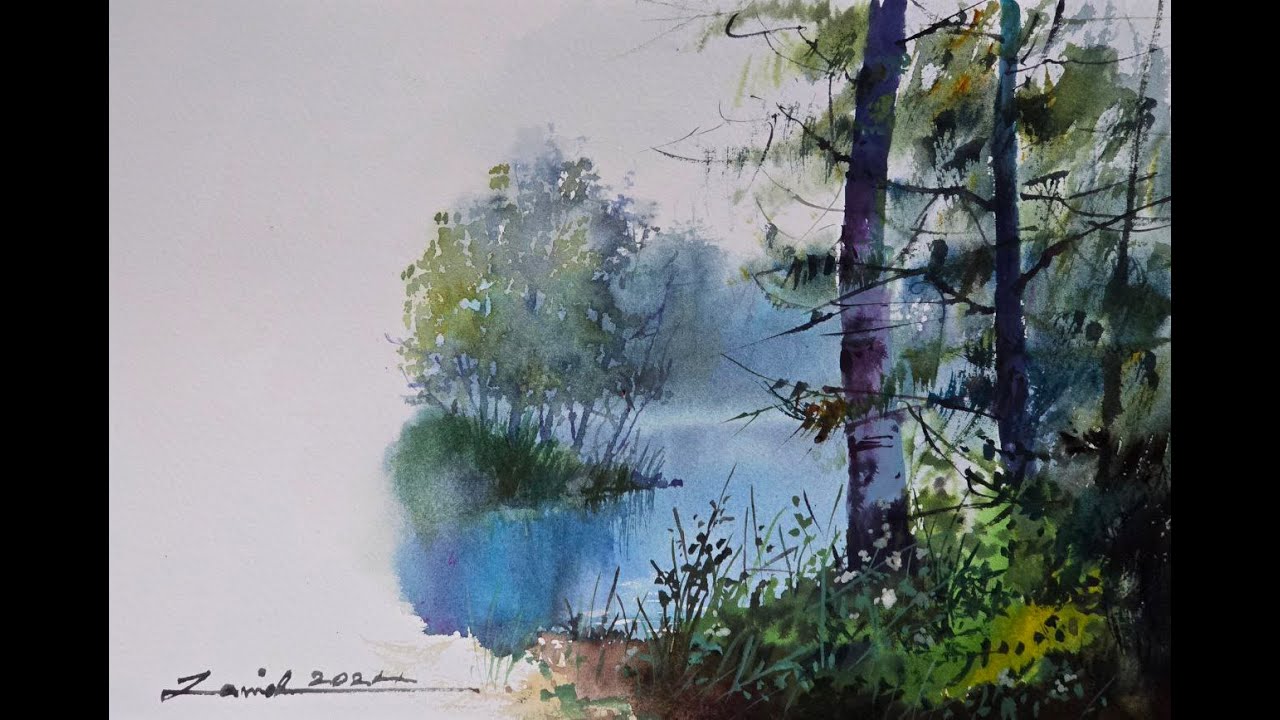 Watercolor painting tutorial - Whispers of Nature