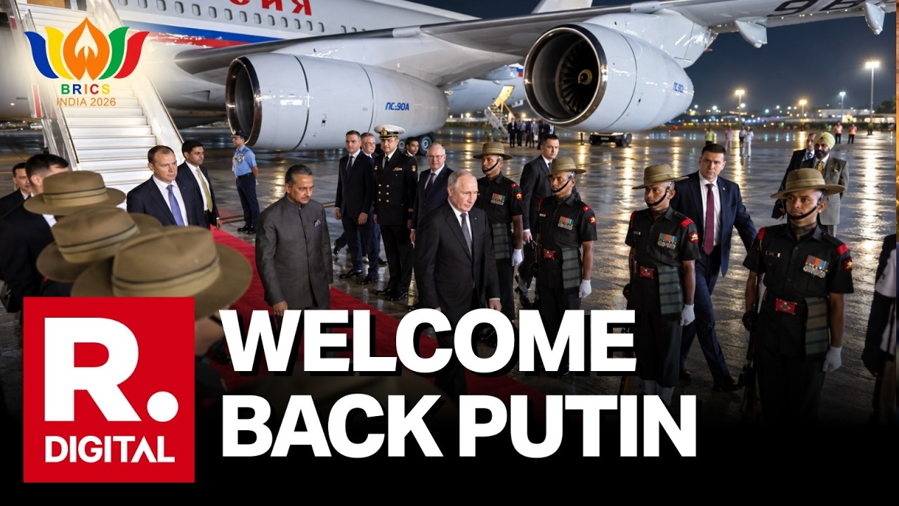 Russian President Putin Arrives In Delhi Ahead Of BRICS Summit, Set To Meet PM Modi At 3:30 PM