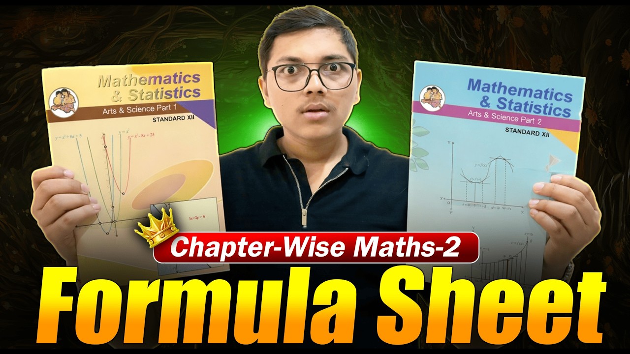 ⚠️ Maths -2 Most IMP Formula Sheet 😍 HSC BOARD 2026 #newindianera #maharashtraboard #hsc2026