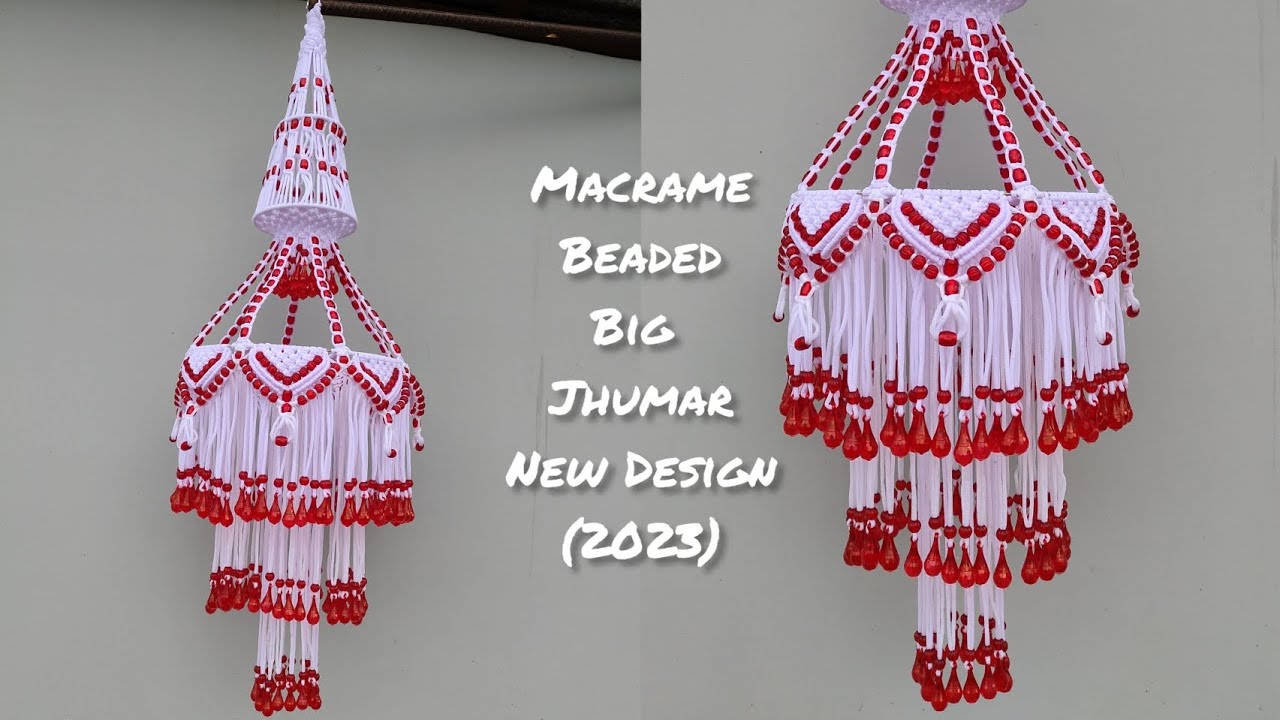 New Design Macrame Big Jhumar(2023) || Unique Design || Macrame Latest Jhumar #macrame #jhumar