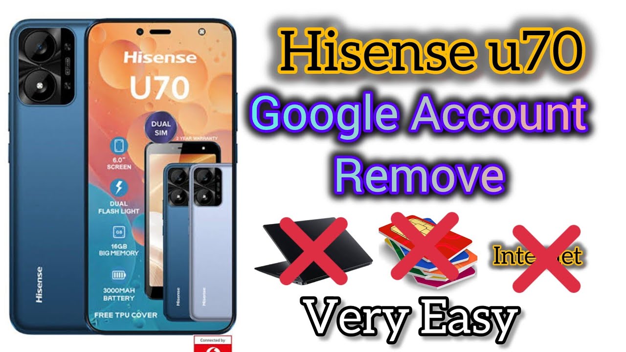 How to remove google account hisense u70 | Hisense u7 frp bypass