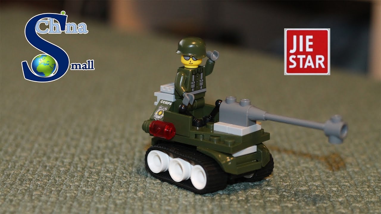 50 деталей Jie Star 23006 Military, конструктор с Алиэкспресс похожий на Лего танк