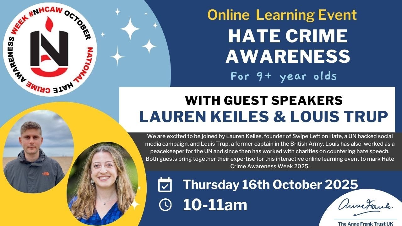 Online Learning Event: HATE CRIME AWARENESS recorded live on 16th October 2025