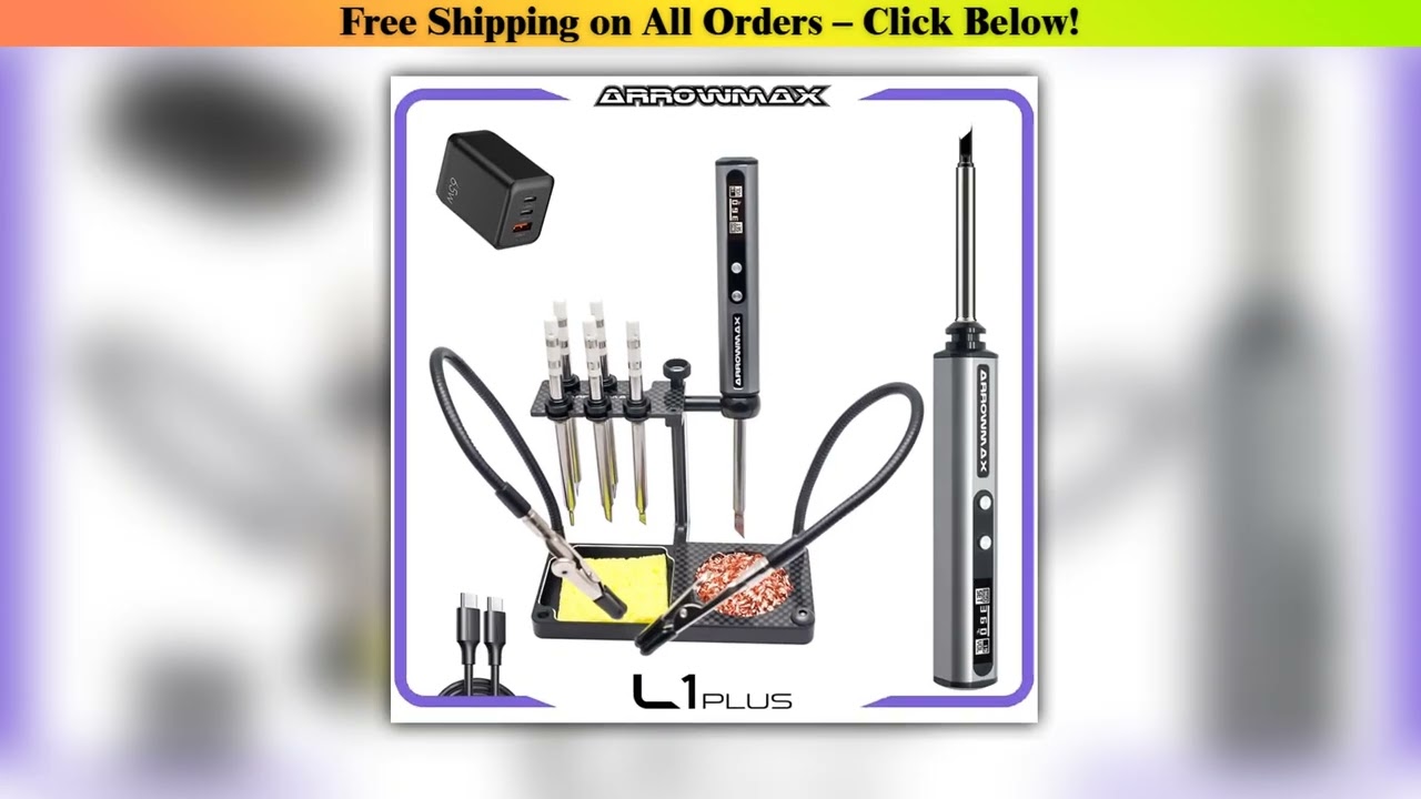 ARROWMAX L1 Plus ering Iron Kit, PD 65W Power Programmable Smart Mini Electric ering Pen Auto