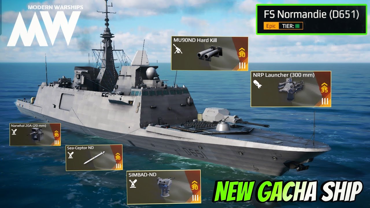 FS Normandie (D651) - New Event Gacha Ship 🔥 Review & Gameplay - Modern Warships 