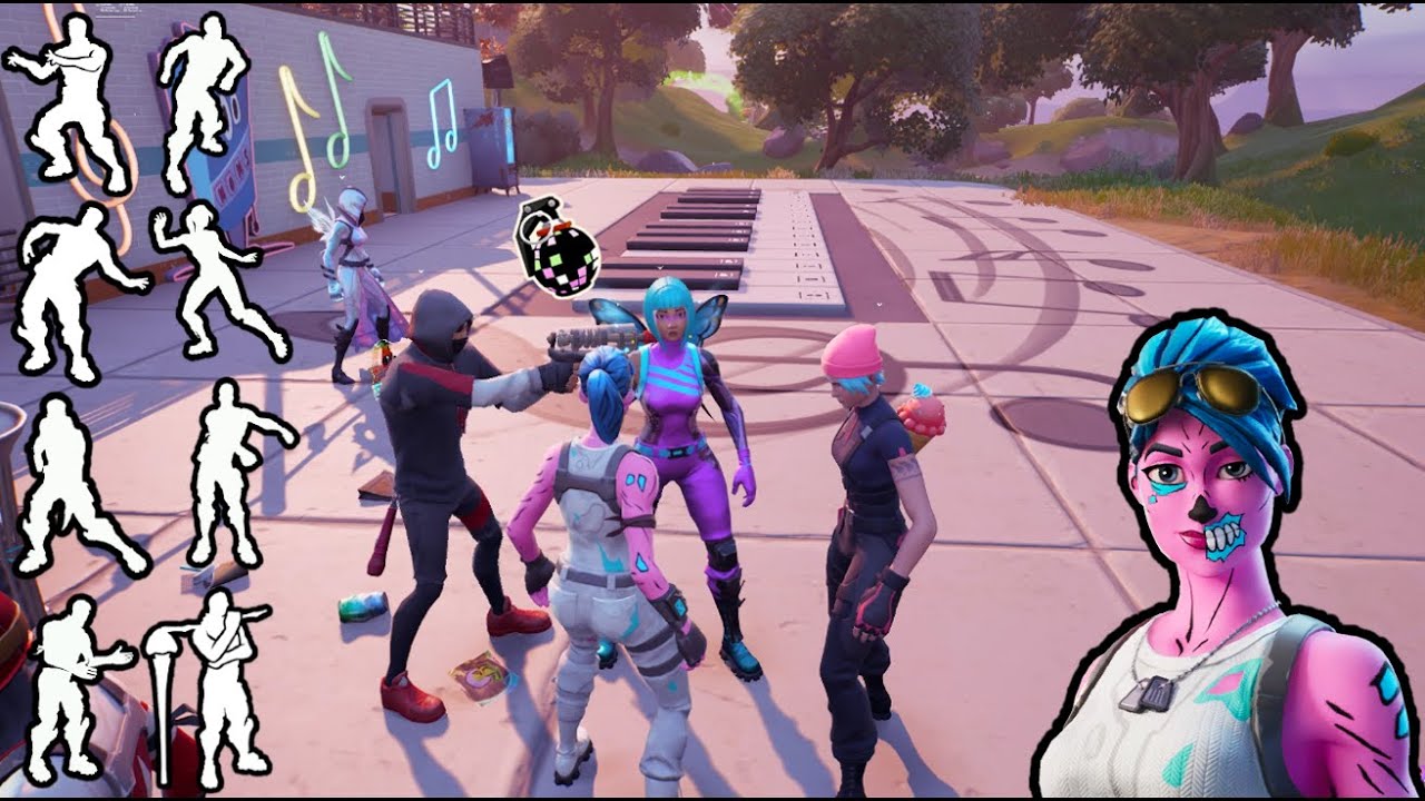 Pink Ghoul Trooper Flexing The Rarest Emotes! 😳 (Party Royale)