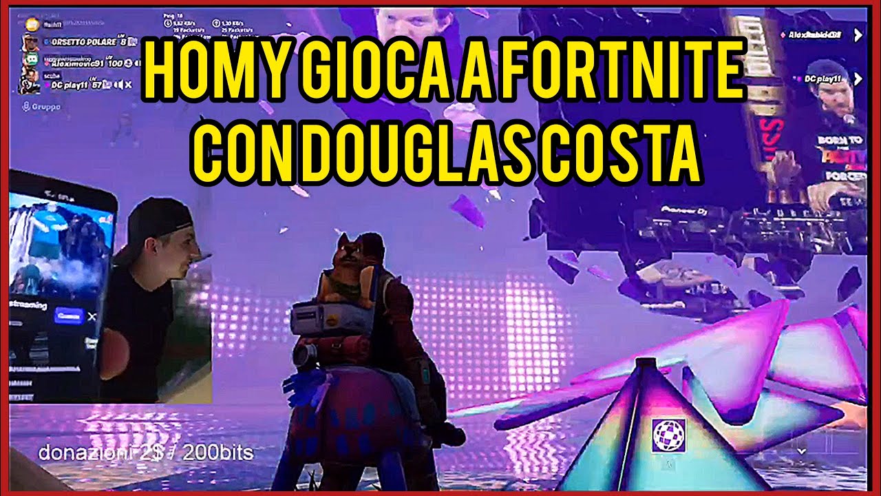 HOMYATOL LIVE TWITCH | HOMY GIOCA A FORTNITE CON DOUGLAS COSTA | BEST OF 09/05 | EP.26