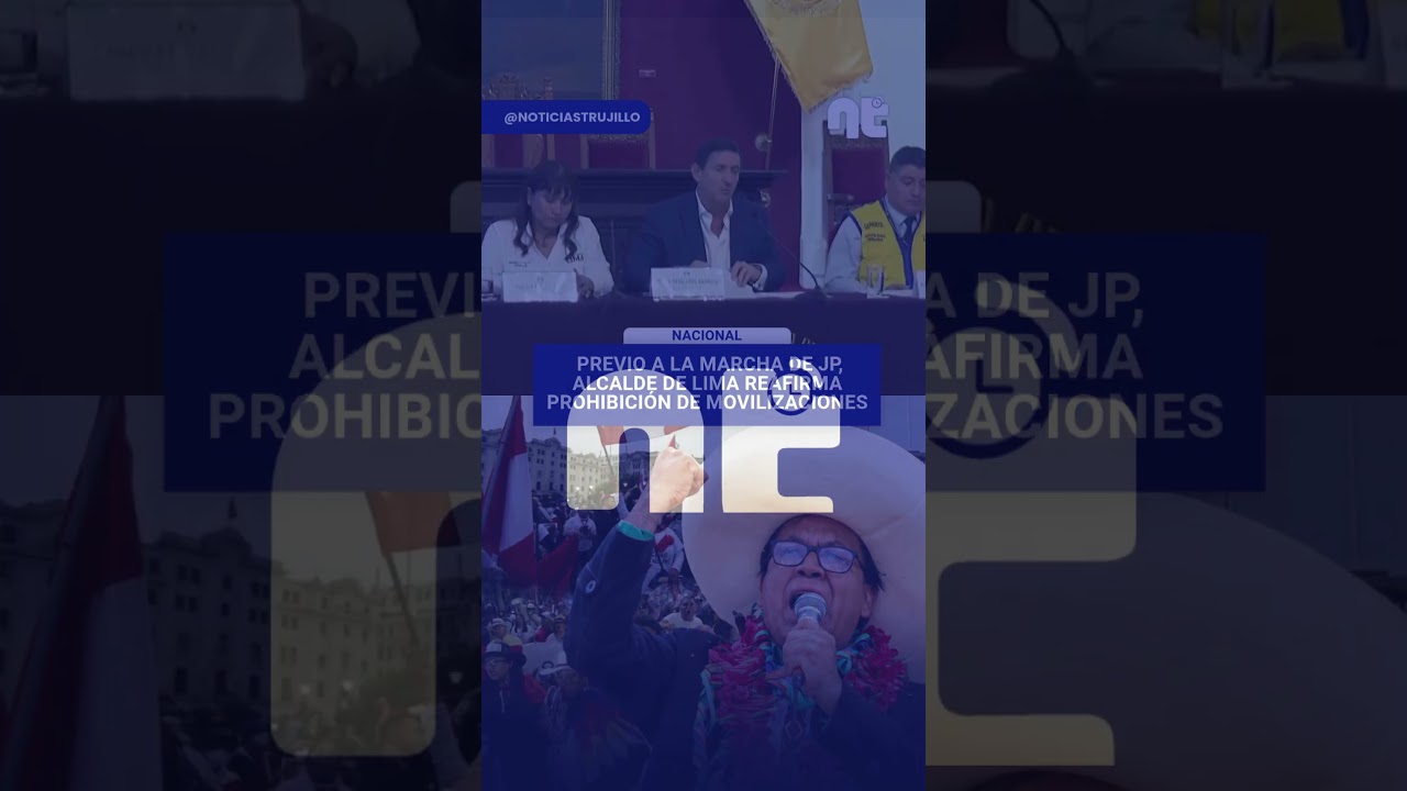 ALCALDE DE LIMA SE PRONUNCIA TRAS MARCHA DE JP
