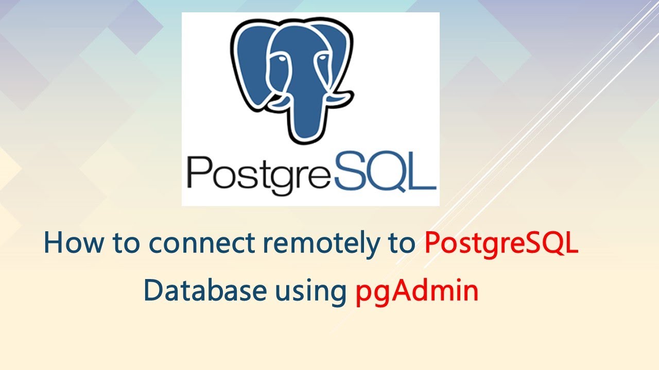 Как удаленно подключиться к базе данных PostgreSQL с помощью pgAdmin