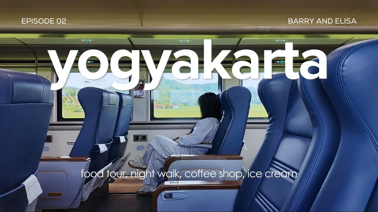 3 days in Yogyakarta | train ride, food tour, night walk, coffee shop, ice cream