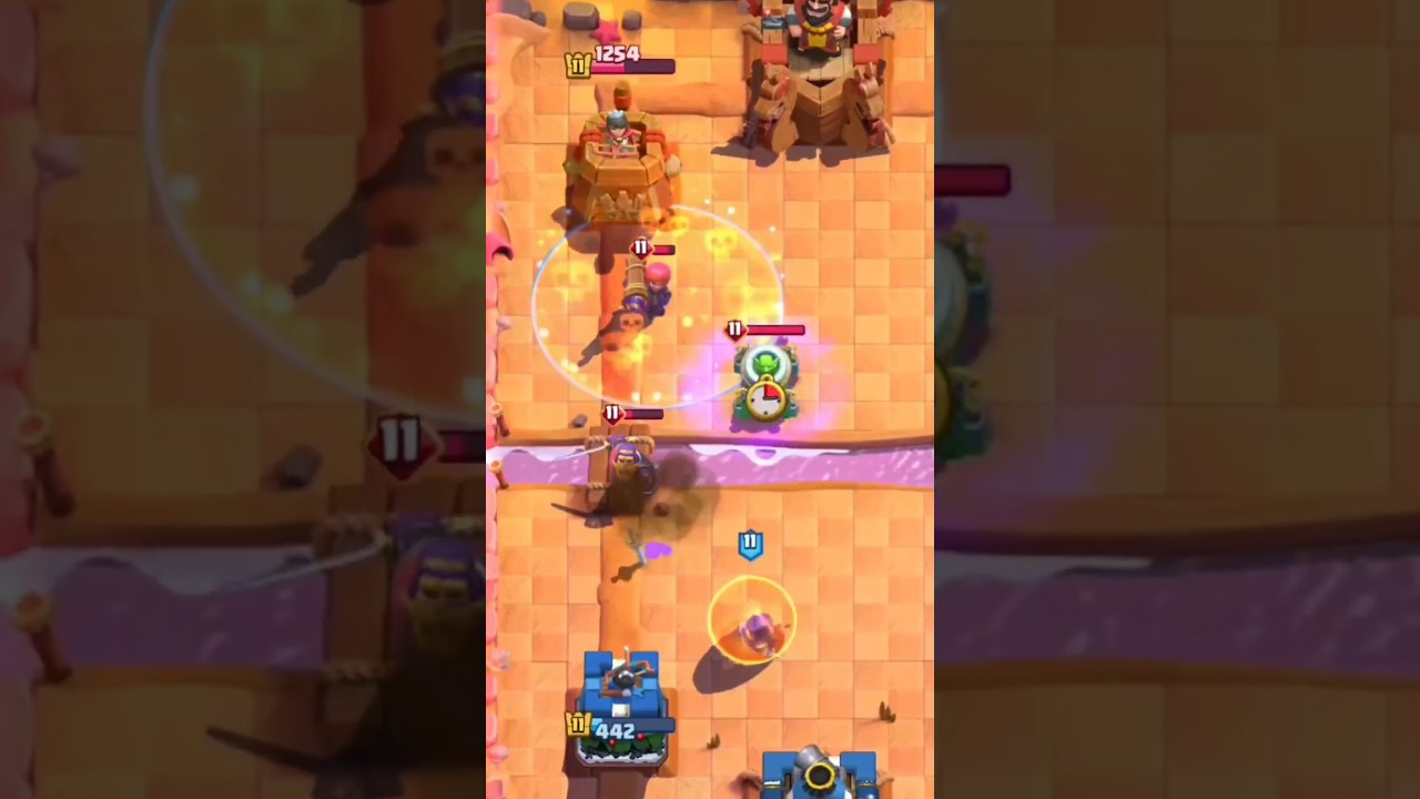 2000 vs 400 HP - Close counter #clashroyale #primeroyale #supercell #goblingiant #mortar