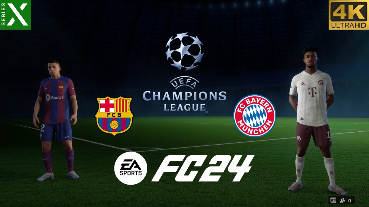 FIFA 24 - Barcelona vs Bayern Munich | UEFA Champions League Final - Series X Gameplay [4K 60FPS]