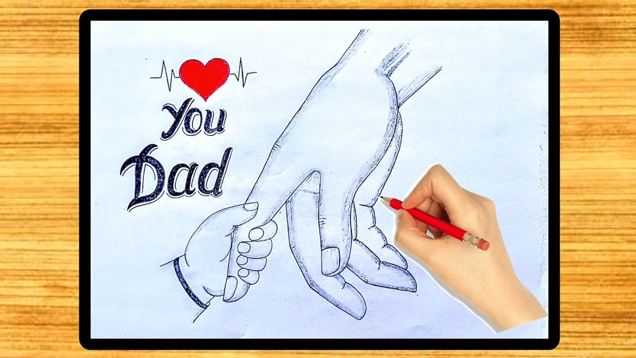 How To Draw Baby Holding Father's Finger Drawing Easy| Pencil Sketch