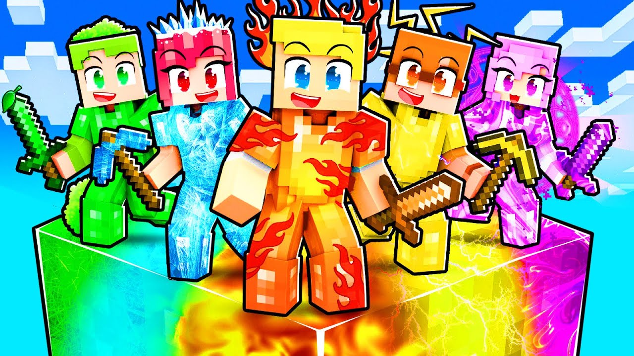 10 AMICI Su 1 BLOCCO degli ELEMENTI Su Minecraft!