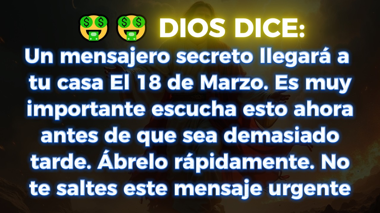 🤑🤑 DIOS DICE: UN MENSAJERO SECRETO LLEGA A TU CASA… ES MUY IMPORTANTE, ESCÚCHALO AHORA