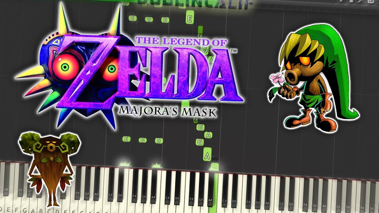The Legend of Zelda Majora's Mask - Deku Palace Theme Piano Tutorial Synthesia