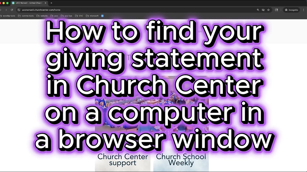 How to download a giving statement onto your computer from Church Center