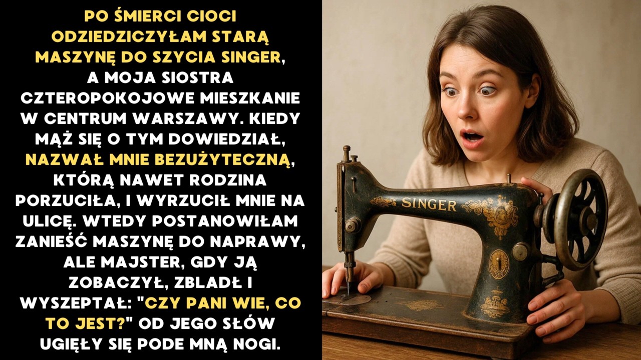 W spadku otrzymałam starą maszynę do szycia Singer, a kiedy zaniósłam ją do naprawy, mechanik zbladł
