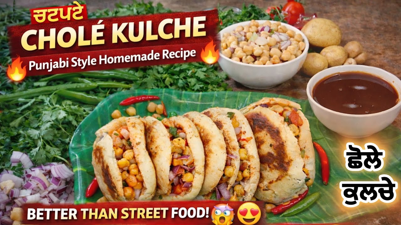 ਇਹ ਛੋਲੇ ਕੁਲਚੇ ਬਣਾਏ ਤਾਂ ਰੋਜ਼ ਮੰਗੋਗੇ 😍 Street Style Chole Kulche | ਰੇੜ੍ਹੀ ਵਰਗਾ ਨਹੀਂ, ਉਸ ਤੋਂ ਵੀ ਵਧੀਆ 