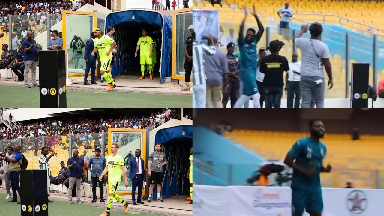 See How The African Giants & Borrusia Dortmund Legends Came Out For Their Legendary Game In Ghana🇬🇭