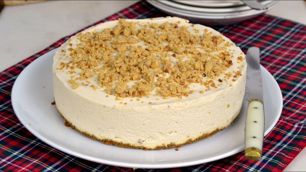 Tarta de  turrón y queso. Facilísima y sin horno.