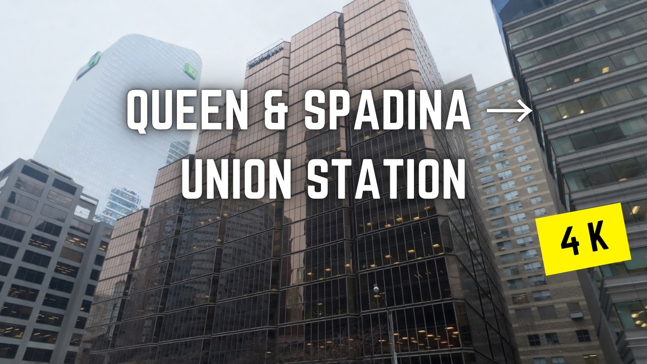 Toronto 🇨🇦 Winter Walk | Queen & Spadina to Union Station via University Ave, 4K